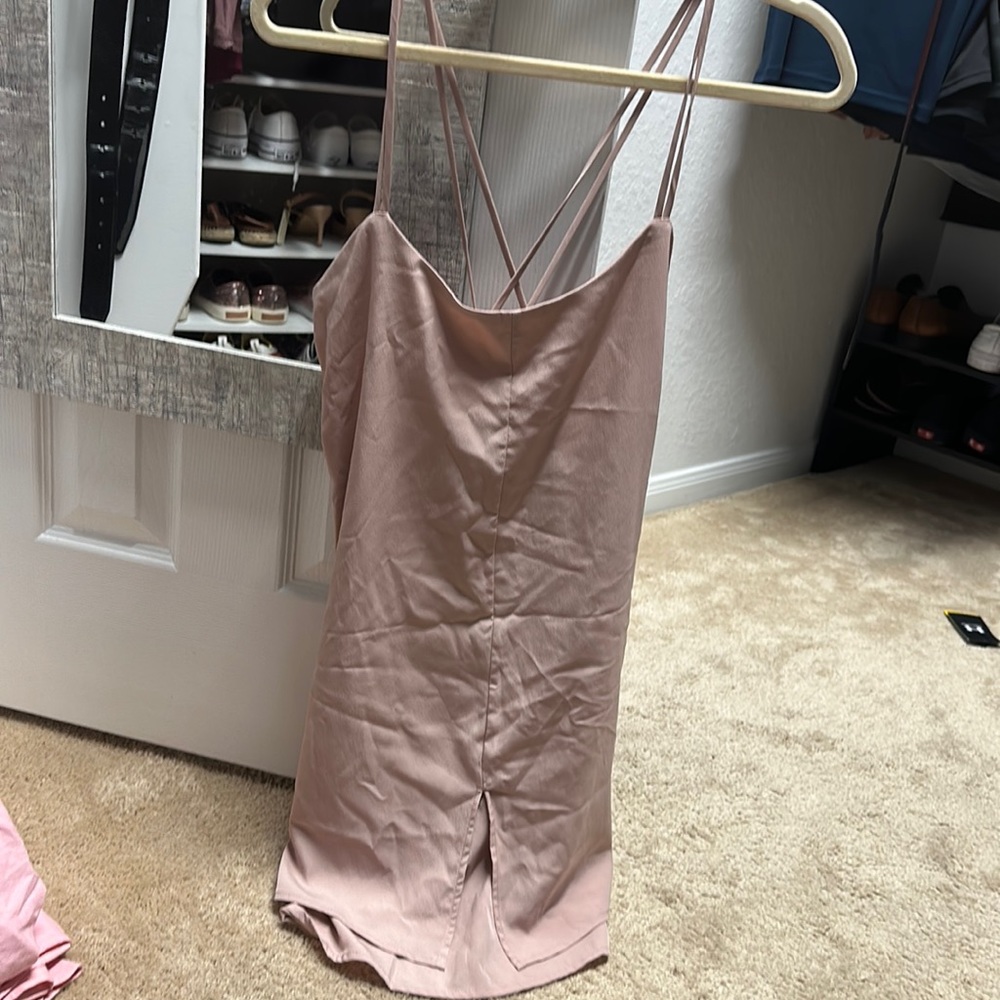 Silky dusty pink dress